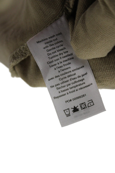 Rag & Bone Women Basic Beige Organic Cotton Crewneck Sleeveless T-Shirt Size XS