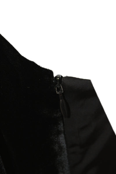 Helmut Lang Women Black Viscose Square Neck Zip Camisole Minimalist Size 0