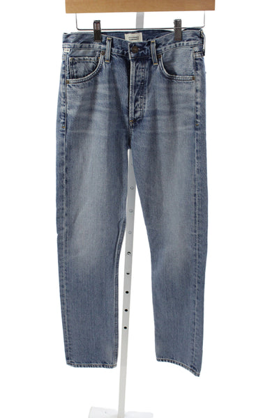 Citizens of Humanity Women Straight High Rise Blue 100% Cotton Jeans Size 25