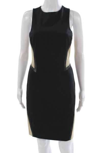 Rag & Bone Womens Sheath Colorblock Beige Sleeveless Zip Mini Dress Size 4