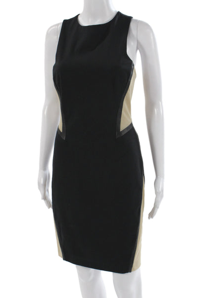 Rag & Bone Womens Sheath Colorblock Beige Sleeveless Zip Mini Dress Size 4
