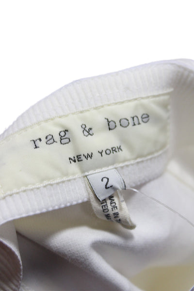 Rag & Bone Women Ankle White Cotton Pants Size 2