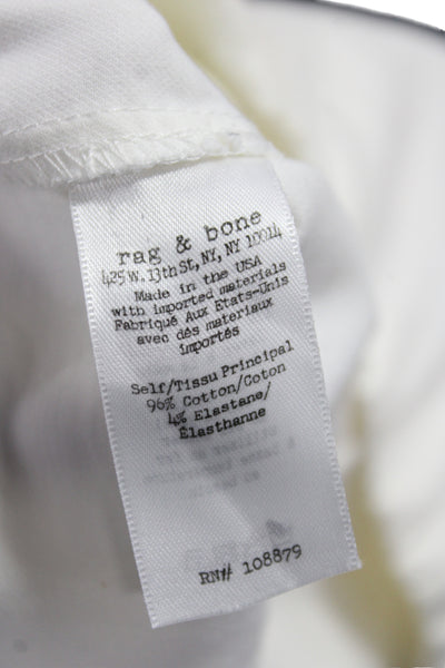 Rag & Bone Women Ankle White Cotton Pants Size 2