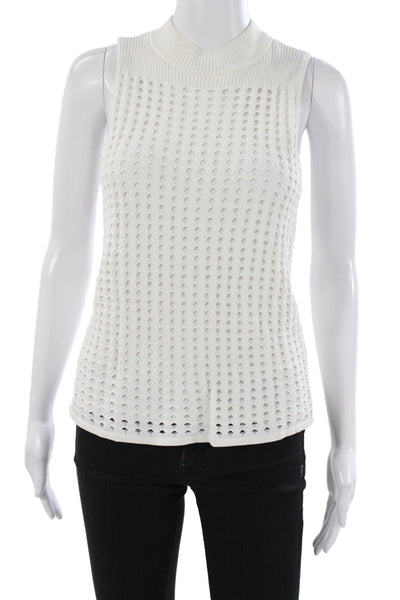 Rag & Bone Womens Sleeveless Mock Neck Tank White Rayon Basic Size XS