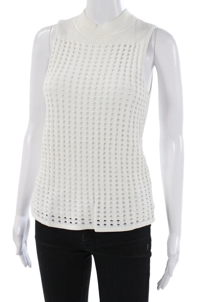 Rag & Bone Womens Sleeveless Mock Neck Tank White Rayon Basic Size XS