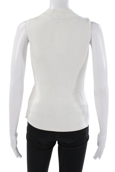 Rag & Bone Womens Sleeveless Mock Neck Tank White Rayon Basic Size XS