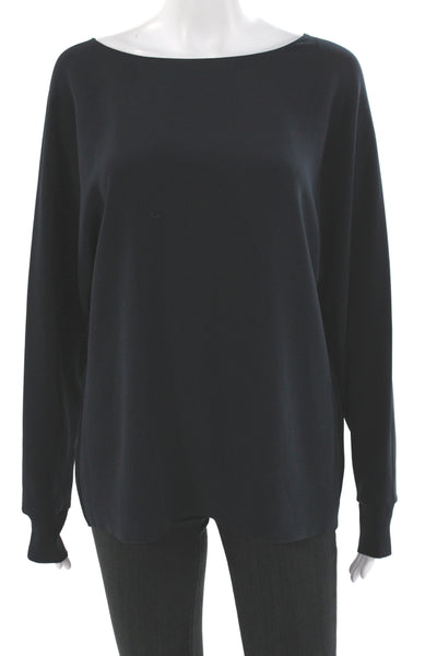 Vince Womens Pullover Sweater Black Boat Neck Long Sleeve Size M