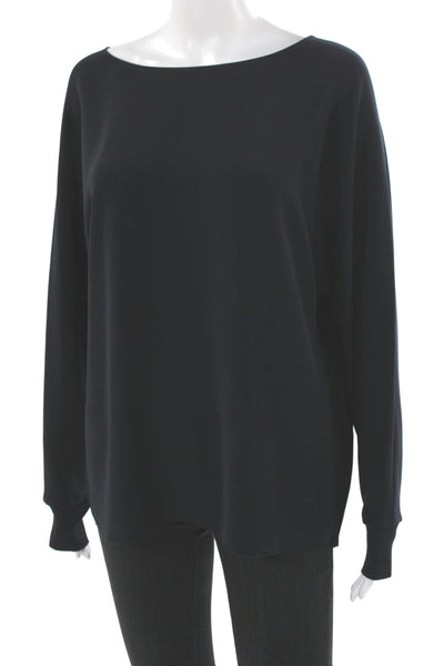 Vince Womens Pullover Sweater Black Boat Neck Long Sleeve Size M