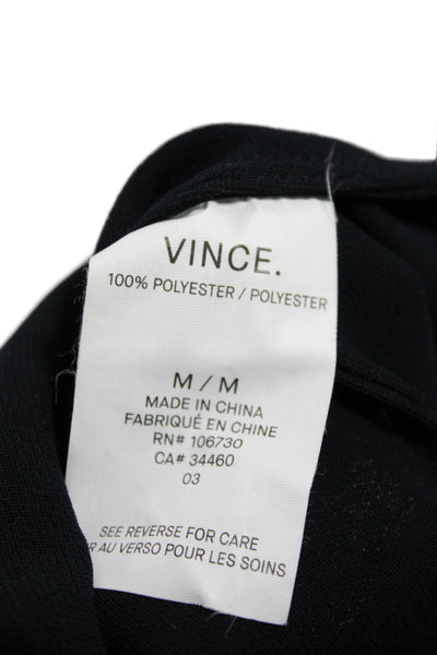 Vince Womens Pullover Sweater Black Boat Neck Long Sleeve Size M
