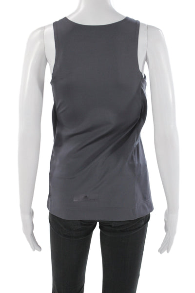 Adidas by Stella McCartney Womens Front Cut Out Sleeveless Active Top Gray Sz M