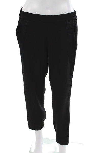 Vince Womens Jogger Pants Black Pull On 100% Polyester Size S