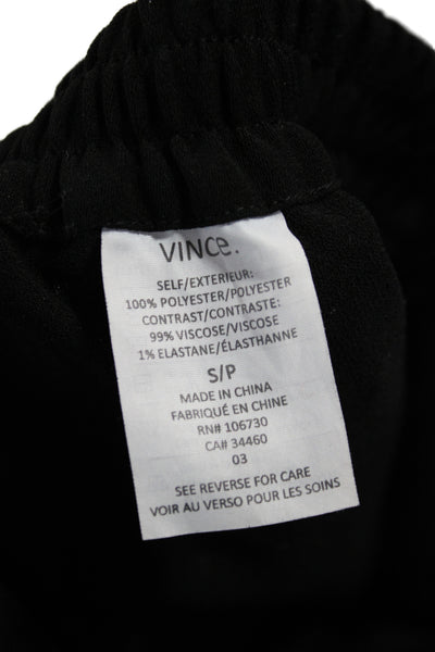 Vince Womens Jogger Pants Black Pull On 100% Polyester Size S