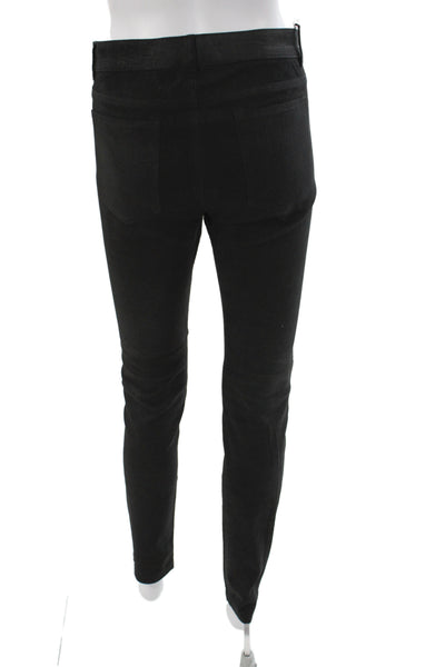 Vince Women Leather Ankle Pants Black Size 8