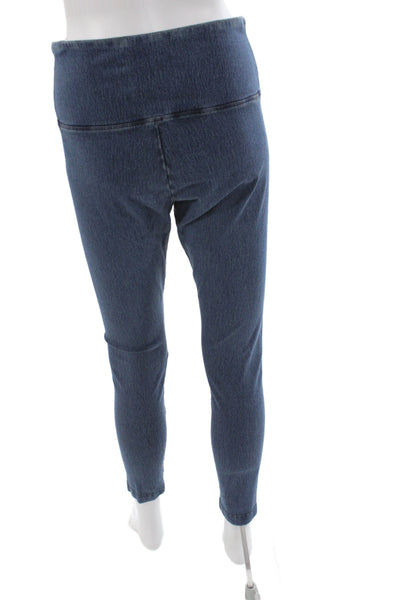 Lysse Women Solid Blue Jeggings 95% Cotton Casual Size L