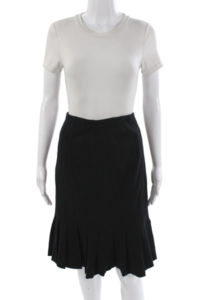 Kay Unger Women Trumpet Skirt Black Zip Viscose Size 10