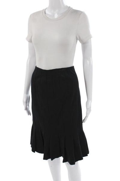 Kay Unger Women Trumpet Skirt Black Zip Viscose Size 10