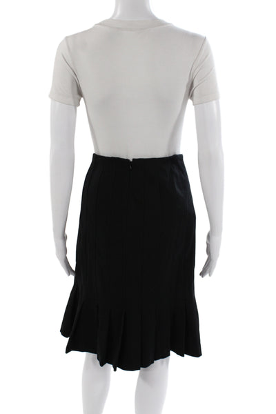 Kay Unger Women Trumpet Skirt Black Zip Viscose Size 10