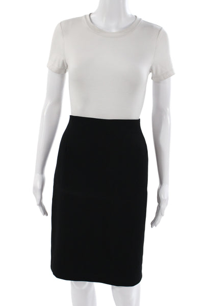Garfield & Marks Women Straight Pencil Skirt Black Triacetate Size 12