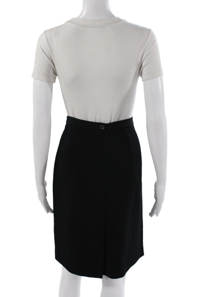 Garfield & Marks Women Straight Pencil Skirt Black Triacetate Size 12