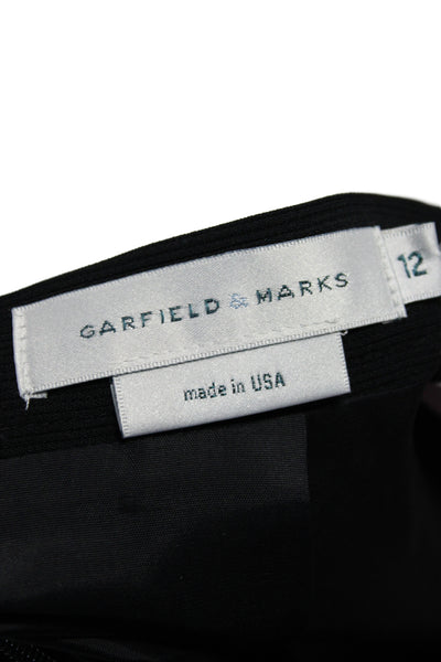 Garfield & Marks Women Straight Pencil Skirt Black Triacetate Size 12