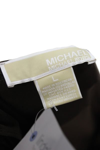 Michael Michael Kors Womens Tunic Tank Brown V-Neck Sleeveless Size L
