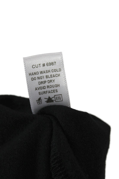 Robin Piccone Women Black V-Neck Tank Dress Sleeveless Modal Size L