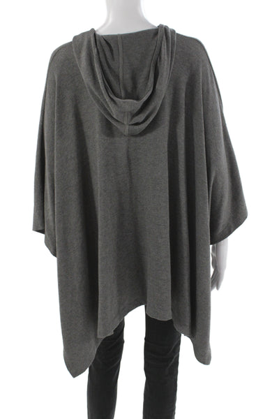 Karen Kane Women Cape Sweater V-Neck Sleeveless Knit Gray Size M