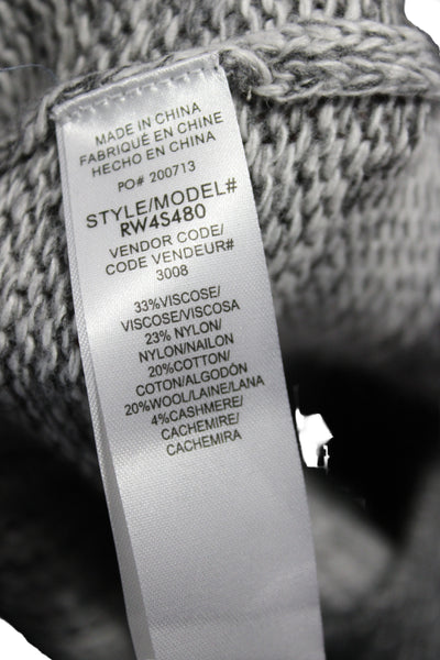 Splendid Womens Gray Striped Pullover Sweater Long Sleeve Viscose Size L