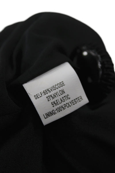 Kay Unger Women Basic Jacket Black Button Closure Viscose Long Sleeve Size 10