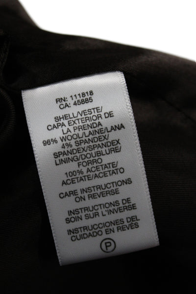 Michael Michael Kors Women Basic Jacket Brown Wool Button Long Sleeve Size 14