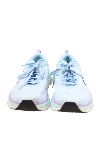 HOKA Womens Knit Lace Up Low Top Running Sneakers Blue Size 8.5D
