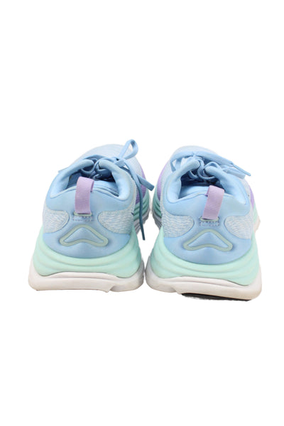 HOKA Womens Knit Lace Up Low Top Running Sneakers Blue Size 8.5D