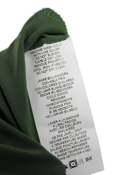 Tash + Sophie Women Green Tank Dress Solid Crew Neck Midcalf Sleeveless Size M