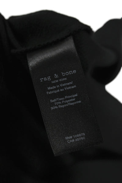 Rag & Bone Womens Maxi Mock Neck Black Long Sleeve Dress Size M
