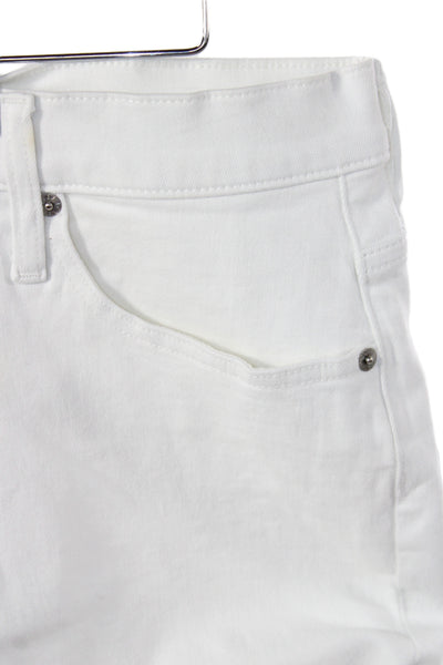 J Crew Womens Cut-Off White Cotton Shorts Size 30