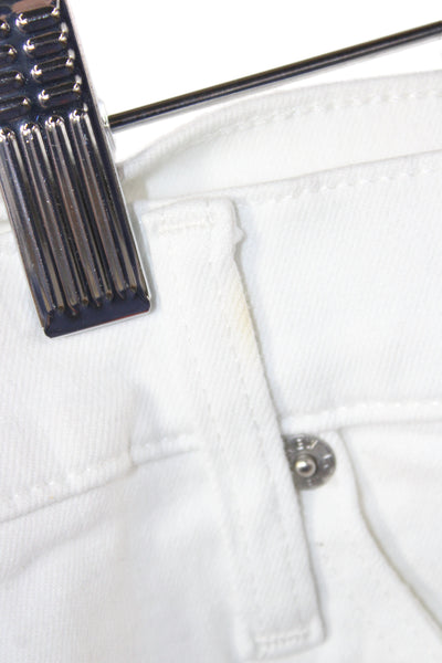 J Crew Womens Cut-Off White Cotton Shorts Size 30