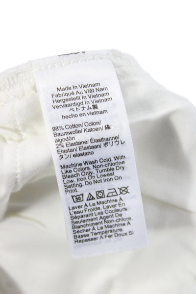 J Crew Womens Cut-Off White Cotton Shorts Size 30