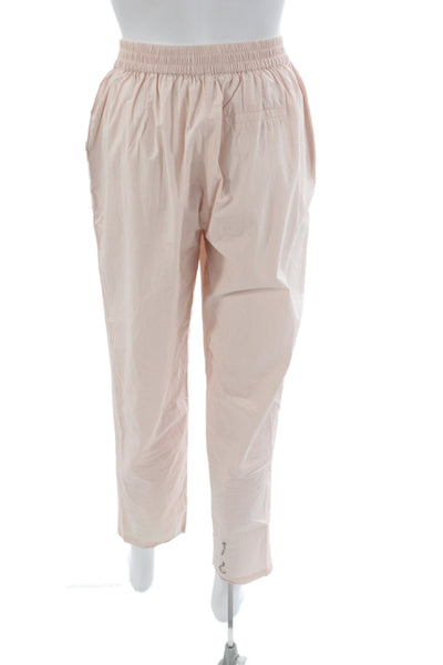 Skall Womens Cropped Pants Pink Organic Cotton Pull On Size 34