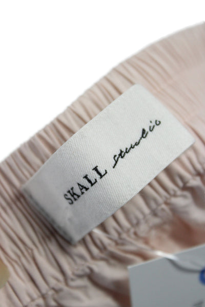 Skall Womens Cropped Pants Pink Organic Cotton Pull On Size 34