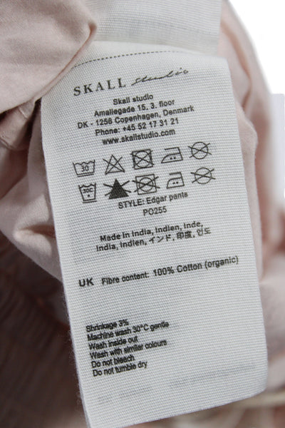 Skall Womens Cropped Pants Pink Organic Cotton Pull On Size 34