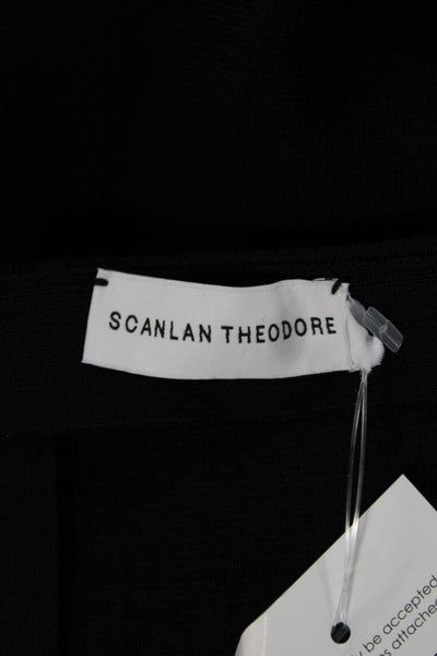 Scanlan Theodore Women Bodycon Dress Black V Neck Sleeveless Size XS