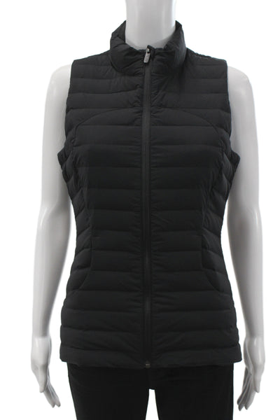 Lululemon Womens Puffer Vest Zip Nylon Black Athleisure Size 4