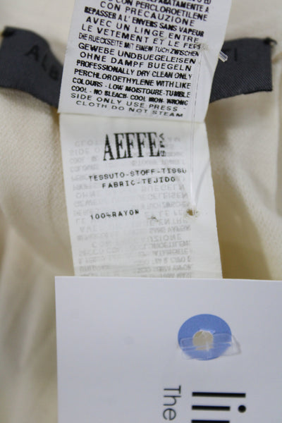 Alberta Ferretti Womens Ivory Rayon Short Sleeve Blouse Size 2