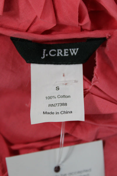 J Crew Womens Pink Tunic 3/4 Sleeve Round Neck Cotton Pullover Size S