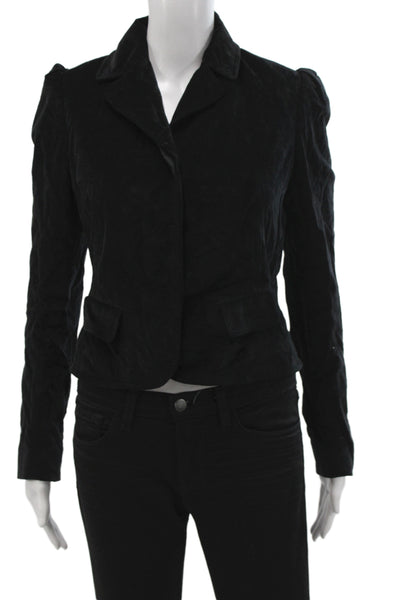 Ralph Lauren Blue Label Womens Basic Jacket Black Cotton Long Sleeve Size 2