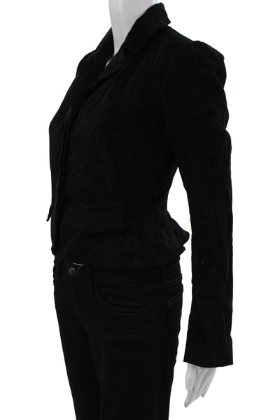 Ralph Lauren Blue Label Womens Basic Jacket Black Cotton Long Sleeve Size 2