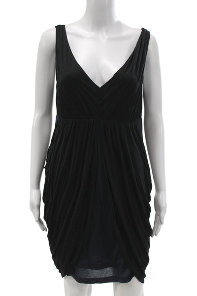 Rag & Bone Women Tank Dress Black V-Neck Sleeveless Mini Lyocell Size 4
