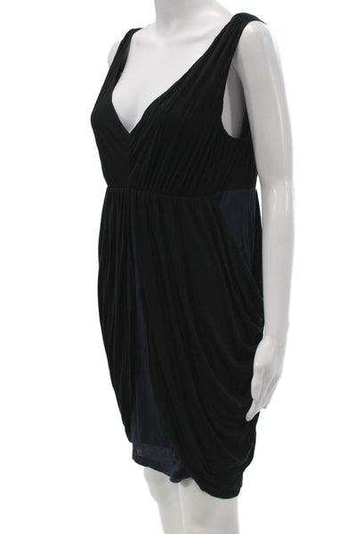 Rag & Bone Women Tank Dress Black V-Neck Sleeveless Mini Lyocell Size 4