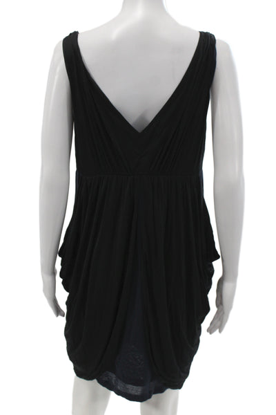 Rag & Bone Women Tank Dress Black V-Neck Sleeveless Mini Lyocell Size 4