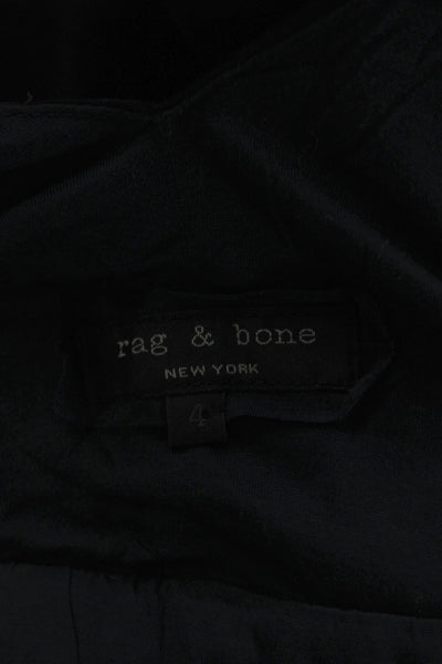 Rag & Bone Women Tank Dress Black V-Neck Sleeveless Mini Lyocell Size 4